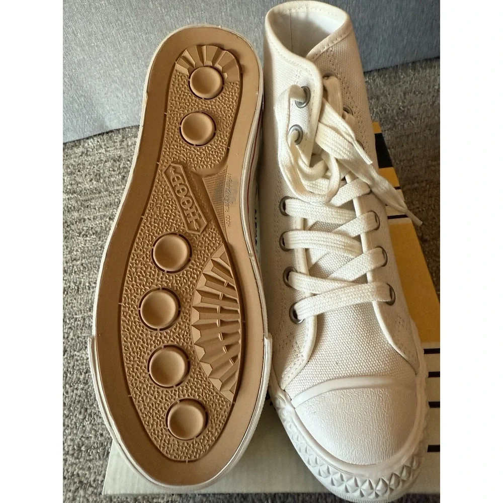 New Hoods Conference 55 HC ‎ White High Tops Mens 8 Women 10 White & Black
